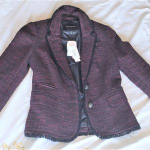 Burgundy Tweed Banana Republic Blazer